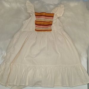 Preloved Gently Worn Biege and multiple colored dress buy Wonder Nation Size 3T